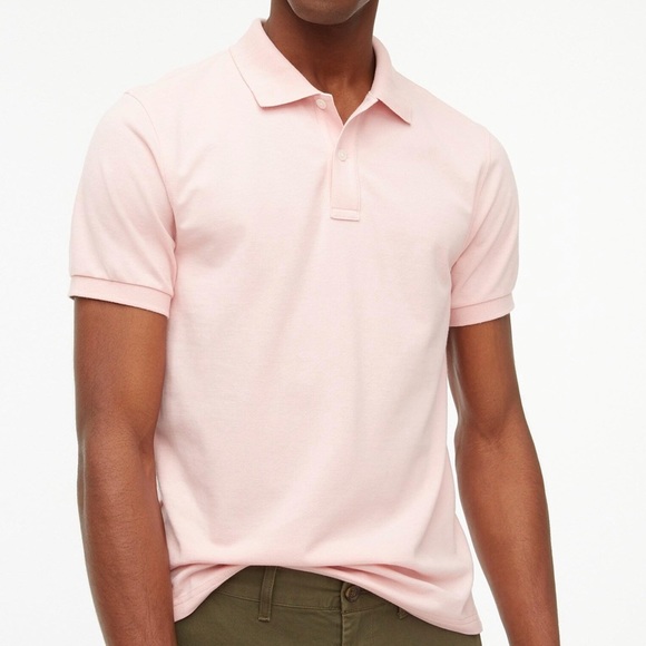 J Crew Untucked Flex Pique Polo Pink 